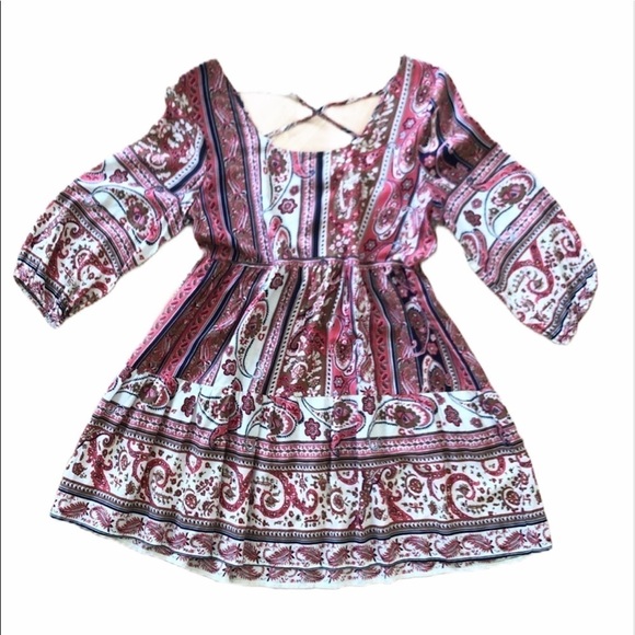 Altar’d State Boho crisscross back mini dress - Picture 1 of 6